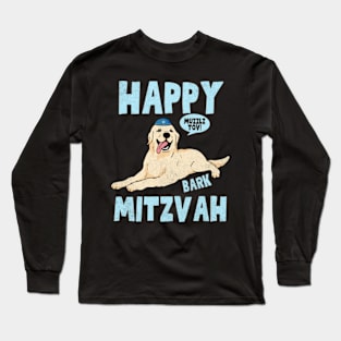 Bark Mitzwa Dog Lovers Funny Jewish Bar Mitzvah Long Sleeve T-Shirt